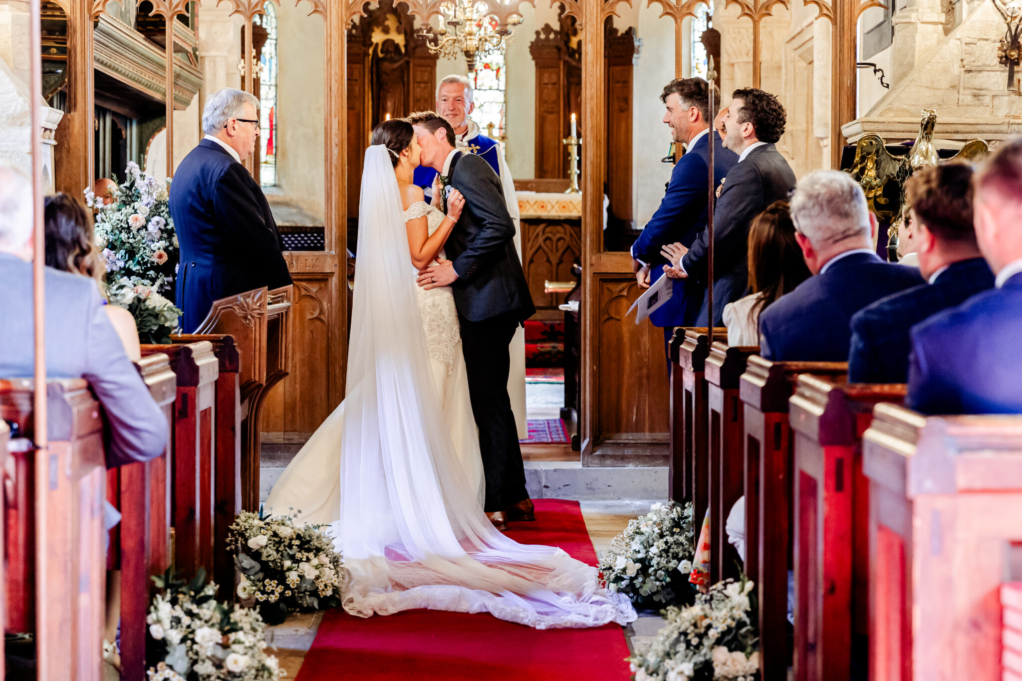 bride and groom deddington church